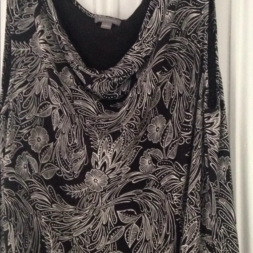 Ann Taylor Black and White Top